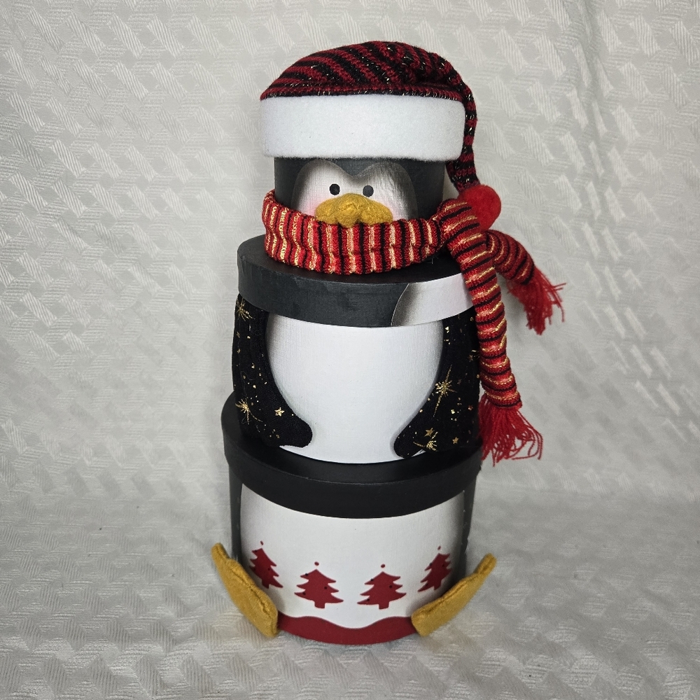Penguin 3-tier Storage Boxes & Winter Decor